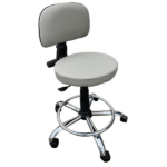 Καρέκλα εργασίας Stool με πλάτη και στεφάνι στήριξης ποδιών